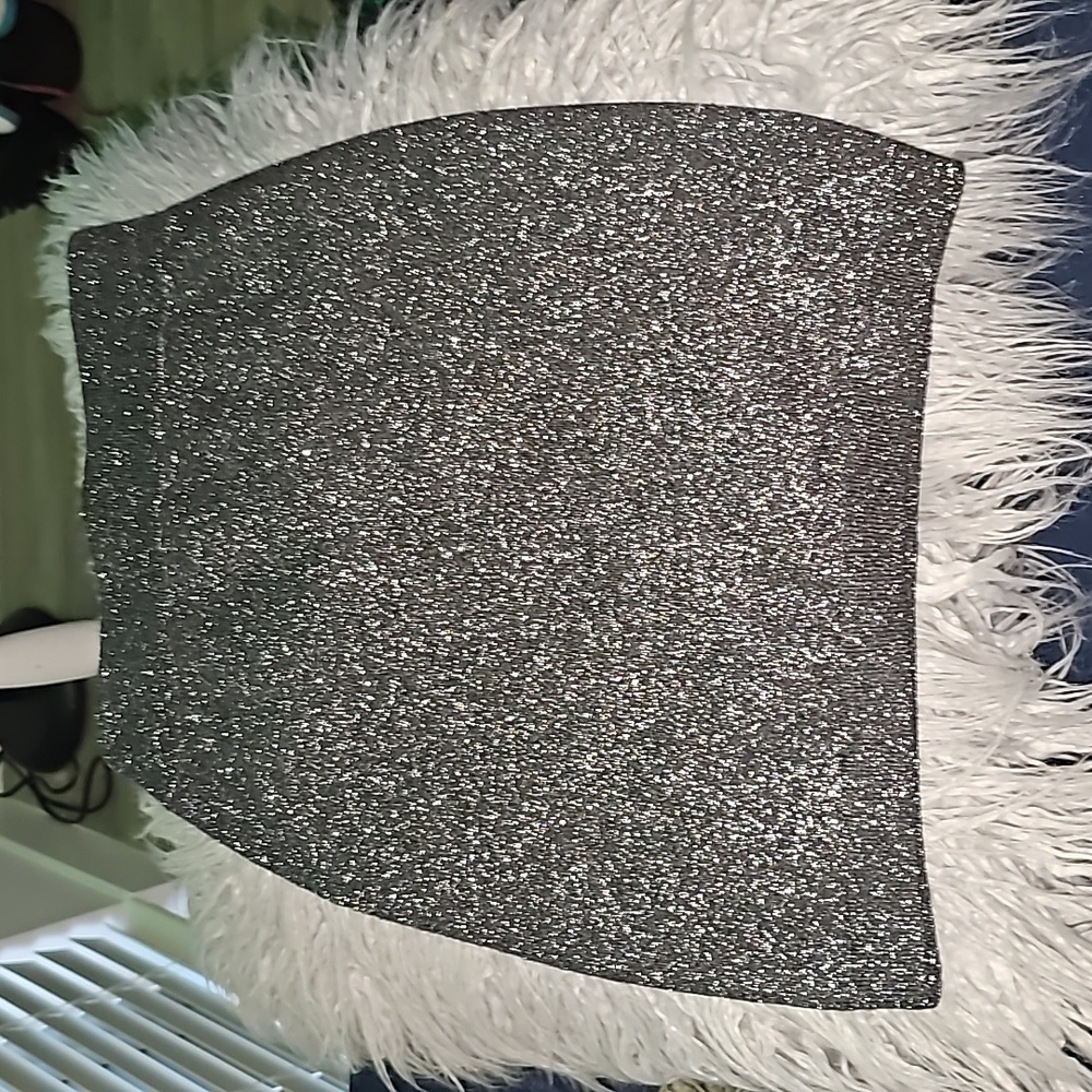 Express stretch silver Shiney  Mini skirt size XS